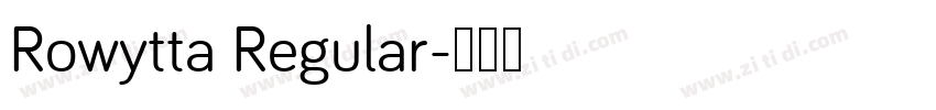 Rowytta Regular字体转换